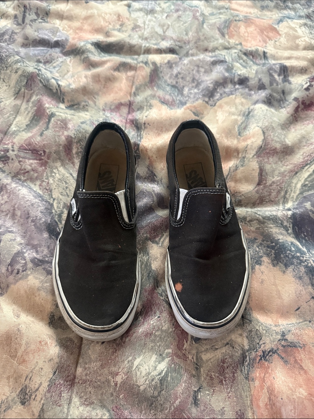 Vans womens Black Slip-On Canvas Sneakers